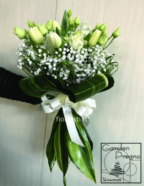 Bouquet di tulipani bianchi base