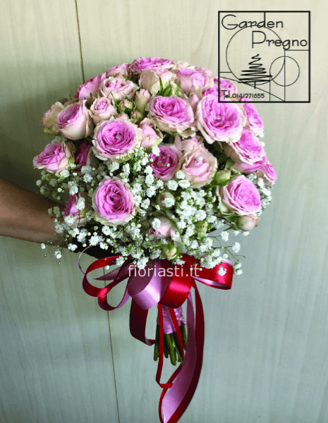 Bouquet di roselline rosa elegante