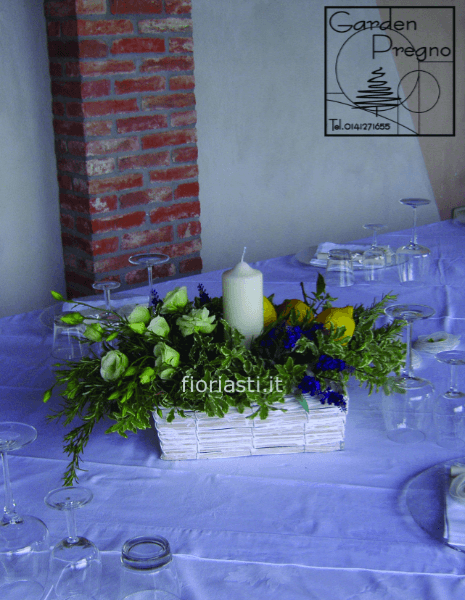 Cestino campagnolo con candela