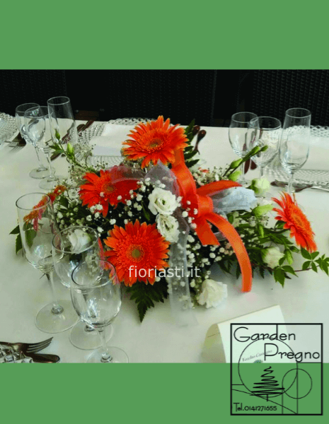 Composizione di gerbere e lisianthus