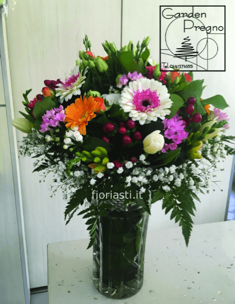 Bouquet di gerbere colori assortiti.