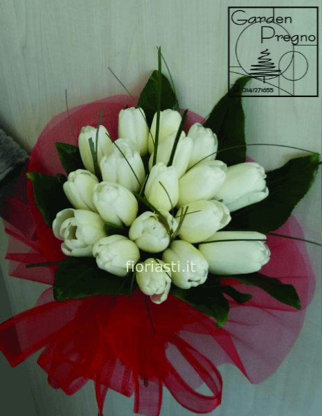 Bouquet di tulipani bianchi