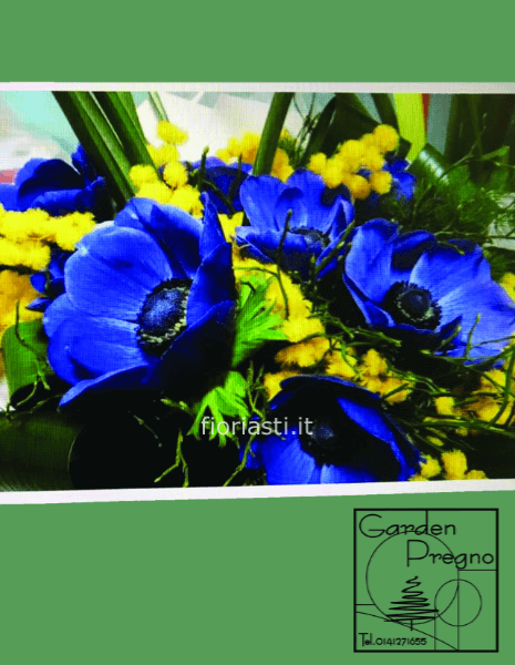 Bouquet anemoni e mimosa (come foto)