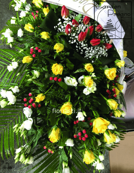 Tralcio funebre misto colorato