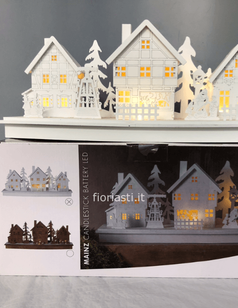 Paesaggio montano in legno